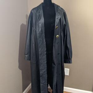 Long Black Leather coat